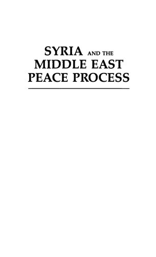 Syria and the Middle East Peace Process