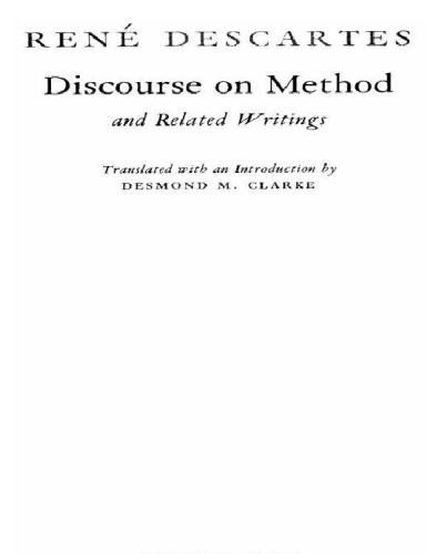 Discourse on Method and Related Writings