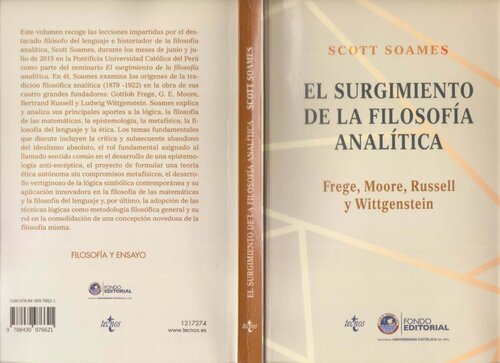 El surgimiento de la filosofía analítica Frege, Moore, Russell y Wittgenstein