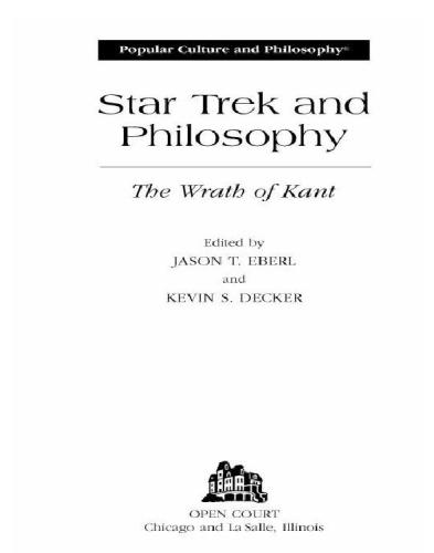 Star Trek and philosophy: the wrath of Kant