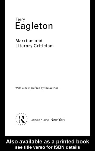 Marxism and Literary Criticism