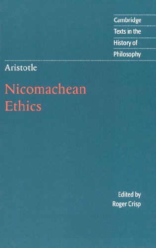 Aristotle: Nicomachean Ethics (Cambridge Texts in the History of Philosophy)