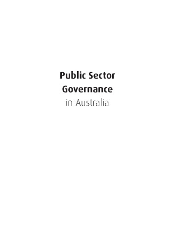 Public Sector Governance in Australia