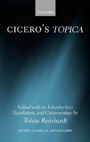 Cicero's Topica (Oxford Classical Monographs)