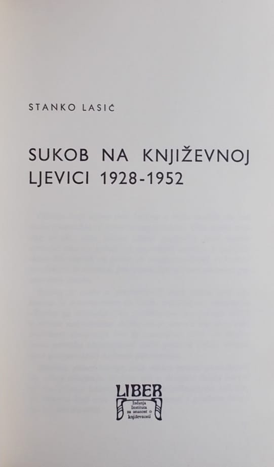 Sukob na književnoj ljevici 1928-1952