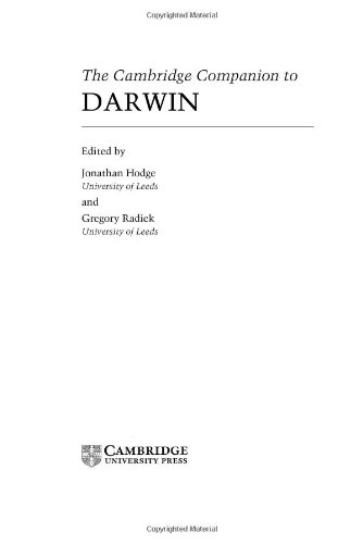 The Cambridge Companion to Darwin