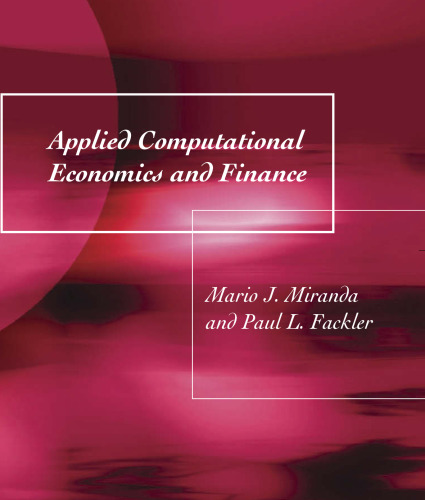 Applied Computational Economics and Finance