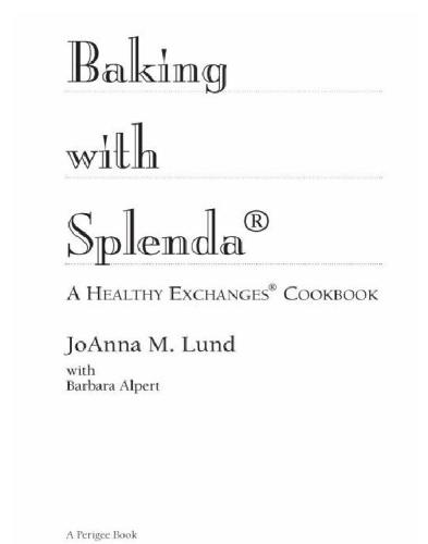 Baking with Splenda