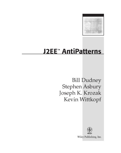 J2EE AntiPatterns