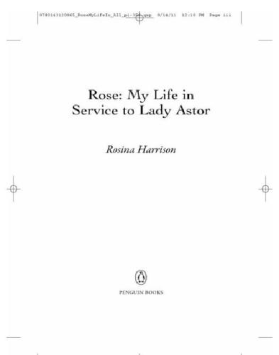 Rose: my life in service to Lady Astor