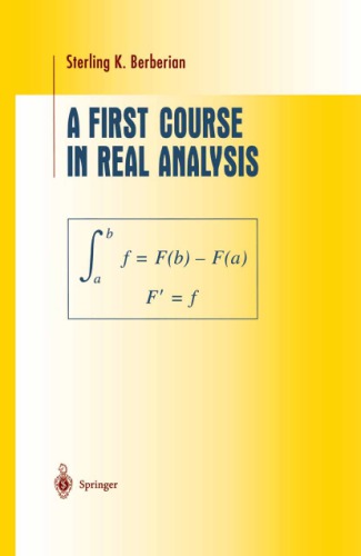 First Course in Real Analysis