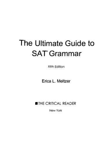 The Ultimate Guide to SAT Grammar