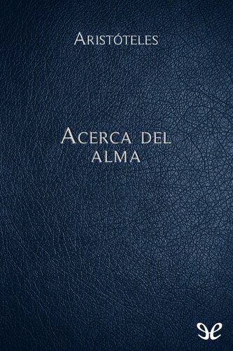 Acerca del alma