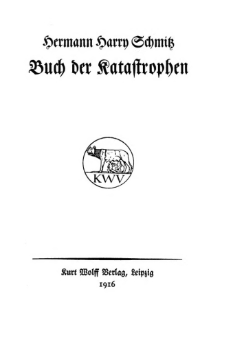 Das Buch der Katastrophen