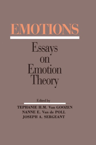 Emotions: essays on emotion theory