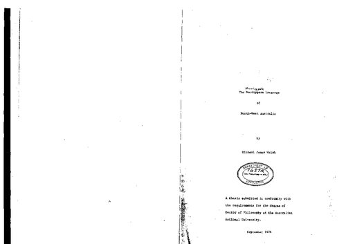 The Murinypata Language of North-West Australia