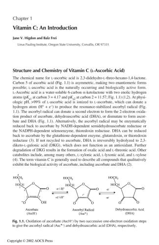 The Antioxidant Vitamins C and E