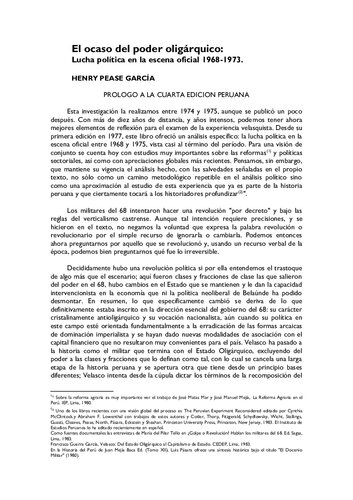 El ocaso del poder oligárquico: Lucha política en la escena oficial 1968-1973