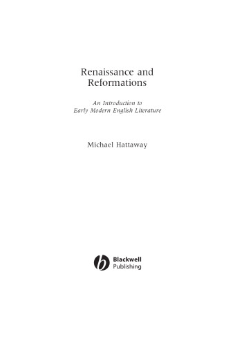 Renaissance and Reformations: An Introduction to Early Modern English Literature