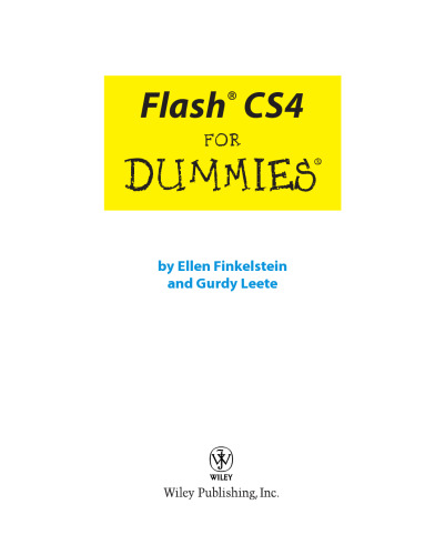 Flash CS4 For Dummies