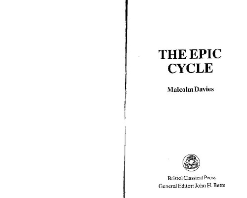 The Greek Epic Cycle