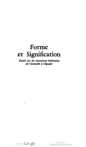 Forme et signification