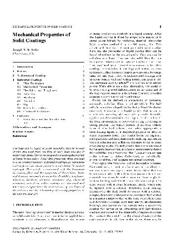 Mechanical Properties of Solid Coatings