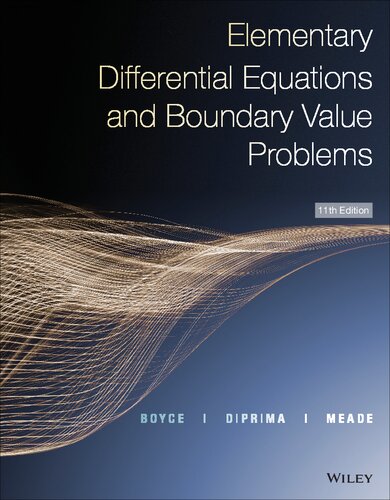 Elementary Differential Equations and Boundary Value Problems