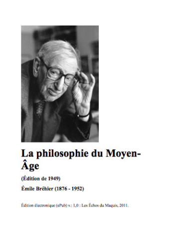 La philosophie du moyen age