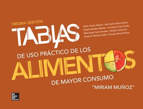 Tablas de uso práctico del valor nutritivo de los alimentos de mayor consumo en México