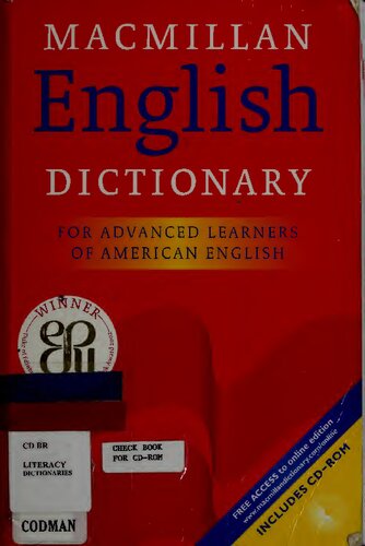 Macmillan English Dictionary: For Advanced Learners of American English