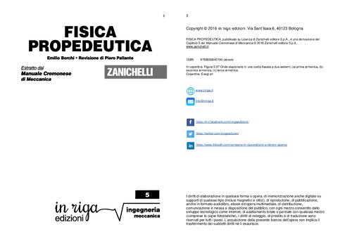 Fisica propedeutica: Coedizione Zanichelli editore - in riga (in riga ingegneria Vol. 5) (Italian Edition)