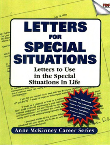 Letters For Special Situations: Letters to use in the special situations in life