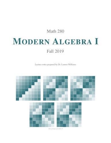 Math 280 Modern Algebra, Fall 2019