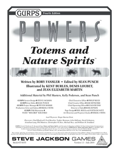 GURPS Powers - Totems and Nature Spirits