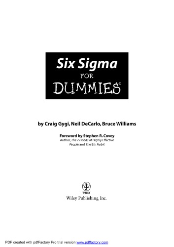 Six Sigma für Dummies