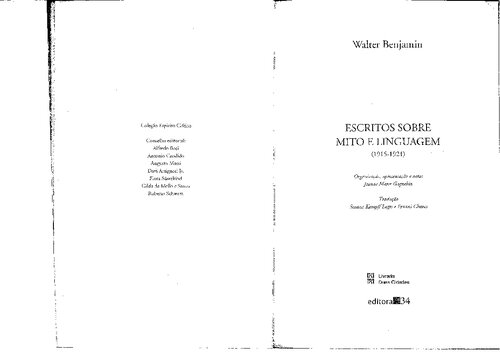 Escritos sobre mito e linguagem: (1915-1921)