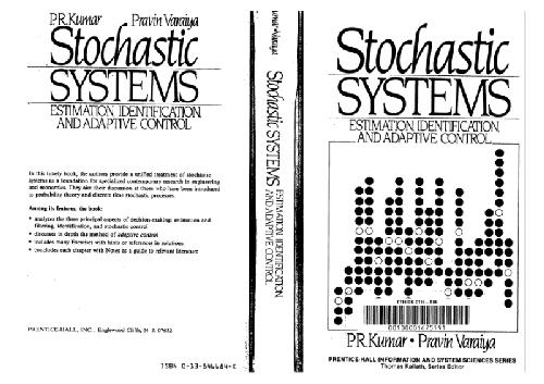 Stochastic Systems: Estimation, Identification, and Adaptive Control