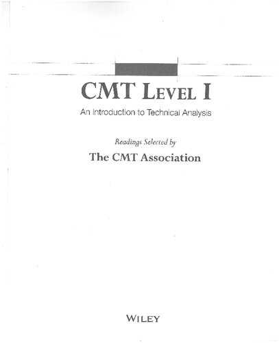 CMT Level I 2020 – An Introduction to Technical Analysis