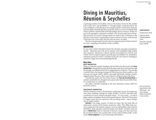 Mauritius Reunion & Seychelles