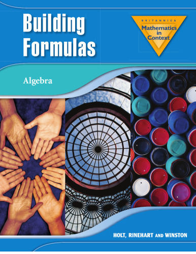 Mathematics in Context: Building Formulas: Algebra