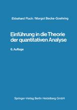 Einführung in die Theorie der quantitativen Analyse