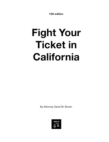 Fight Your Ticket & Win in California