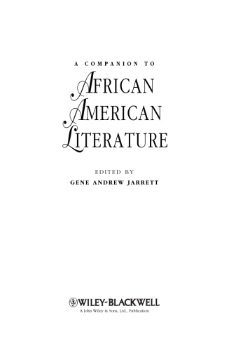 A Companion to African American Literature