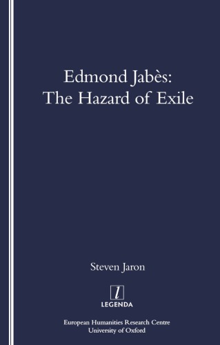 Edmond Jabès: the hazard of exile