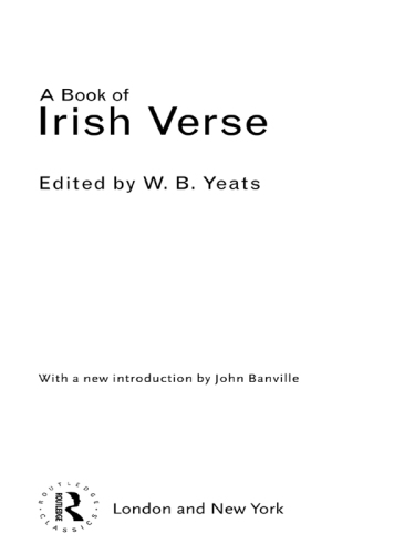 A Book of Irish Verse