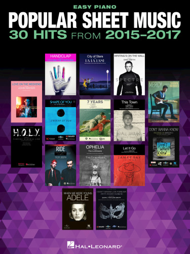 Popular Sheet Music--30 Hits from 2015-2017