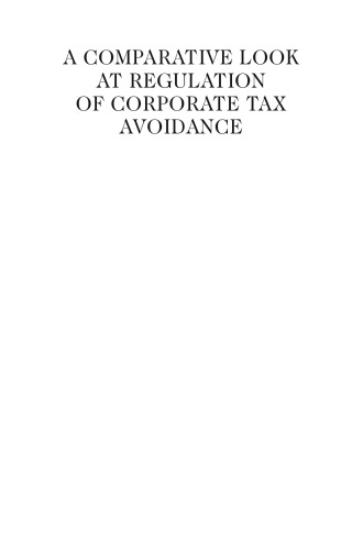 A Comparative Look at Regulation of Corporate Tax Avoidance