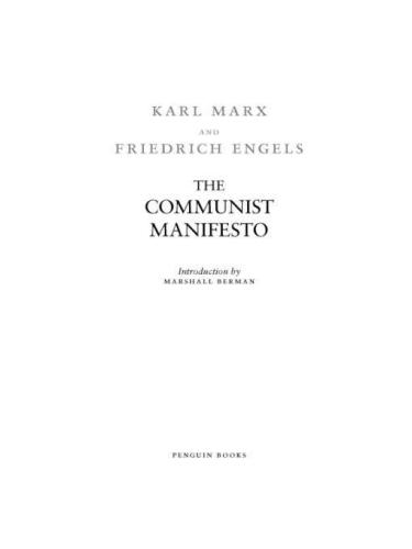 The Communist Manifesto