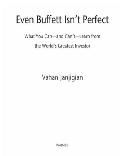 Even buffett isn't perfect: what you can--and can't--learn from the world's greatest investor